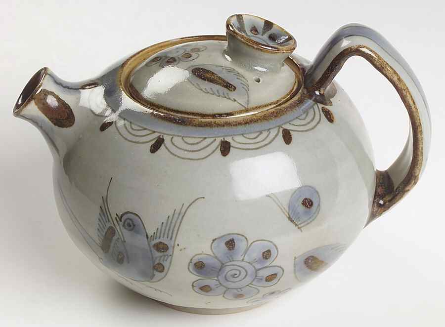 El Palomar Blue Small Teapot & Lid by Ken Edwards Pottery-1