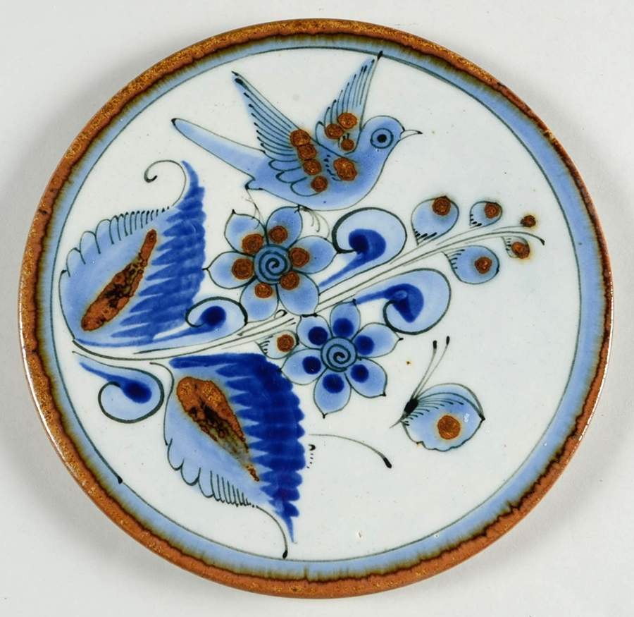 El Palomar Blue Tea Tile by Ken Edwards Pottery-1
