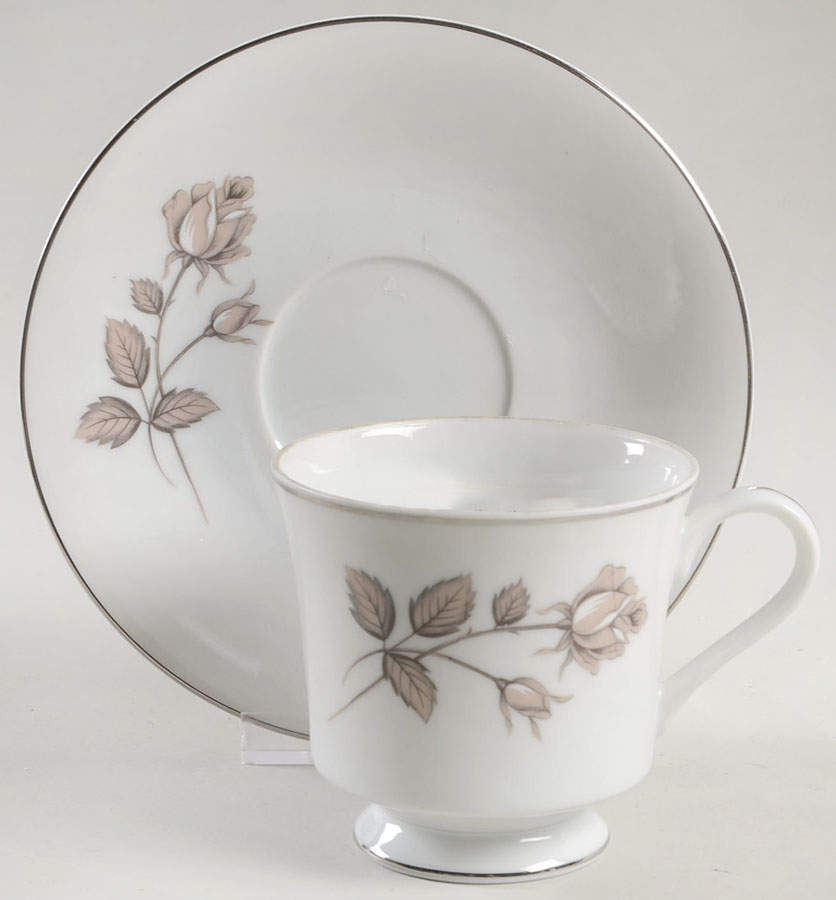 Misty Footed Cup & Saucer Set by Ekco-1