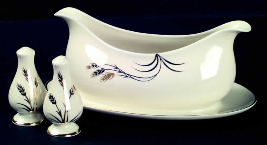 California Wheat Gravy Boat with Attached Underplate by El Camino-1