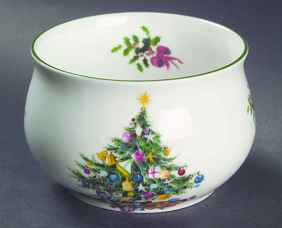 Seasons Greetings Open Sugar Bowl by Elizabethan-1