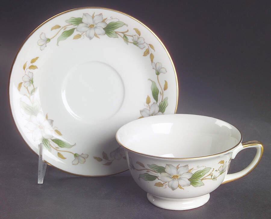 Arlington Footed Cup & Saucer Set by Embassy (American)-1