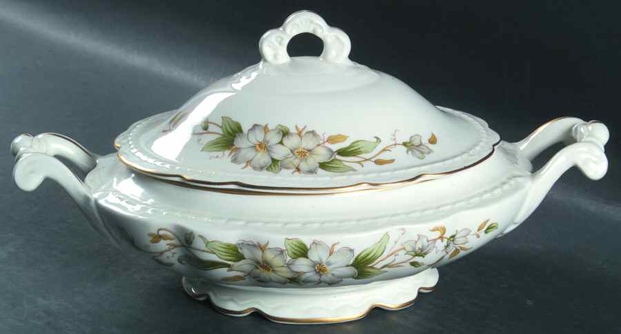 Dogwood Oval Covered Vegetable by Embassy (American)-1