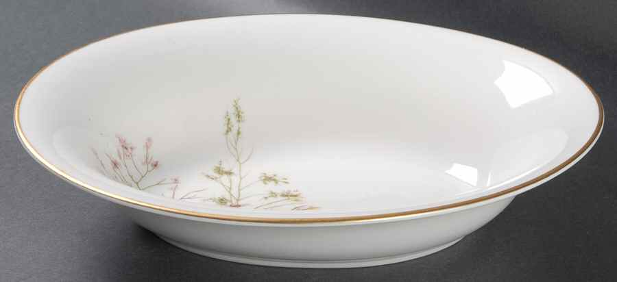 EMB2 (Gold Trim) 10" Oval Vegetable Bowl by Embassy (American)-1