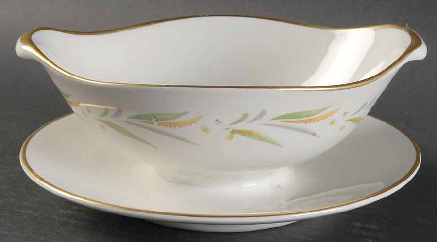 EMB28 (AMERICAN) Gravy Boat with Attached Underplate by Embassy (American)-1