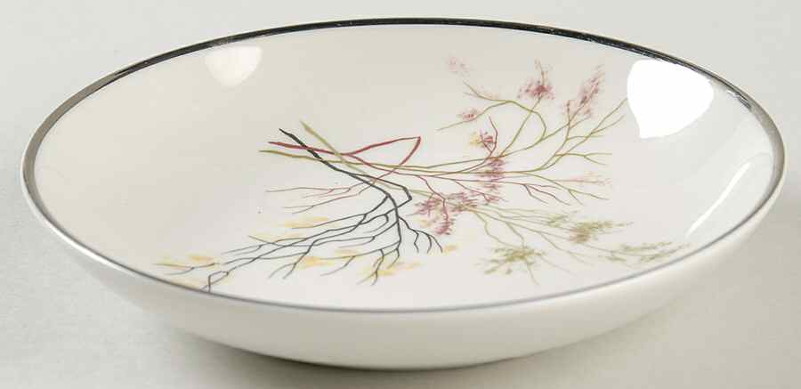 EMB34 (Platinum Trim) Fruit/Dessert (Sauce) Bowl by Embassy (American)-1