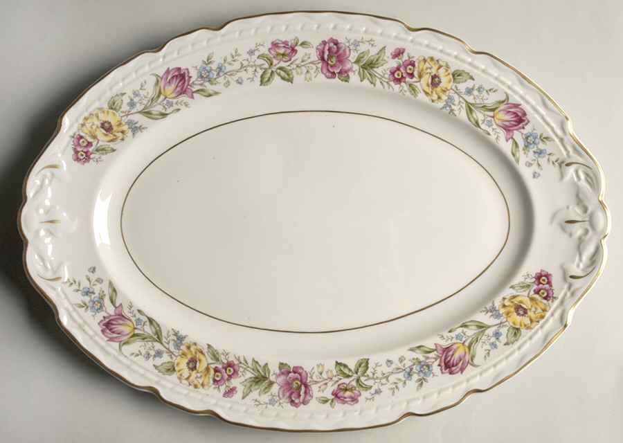 EMB42 15" Oval Serving Platter by Embassy (American)-1