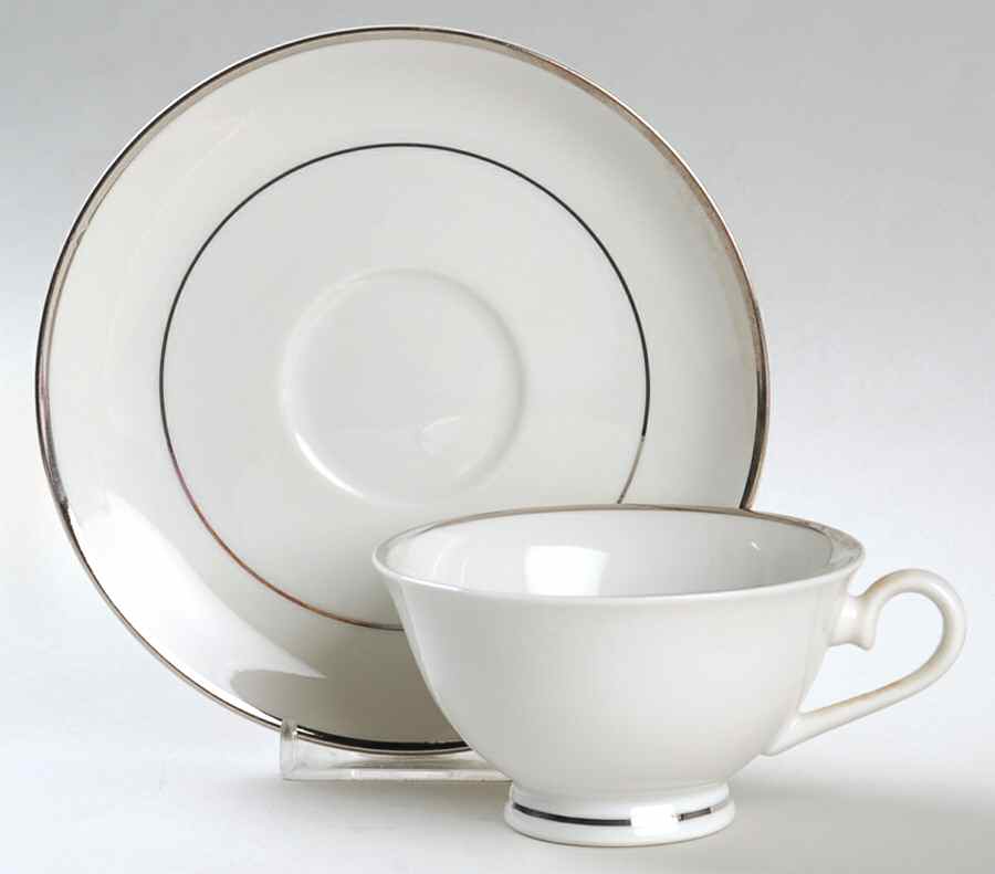EMB44 (AMERICAN) Footed Cup & Saucer Set by Embassy (American)-1