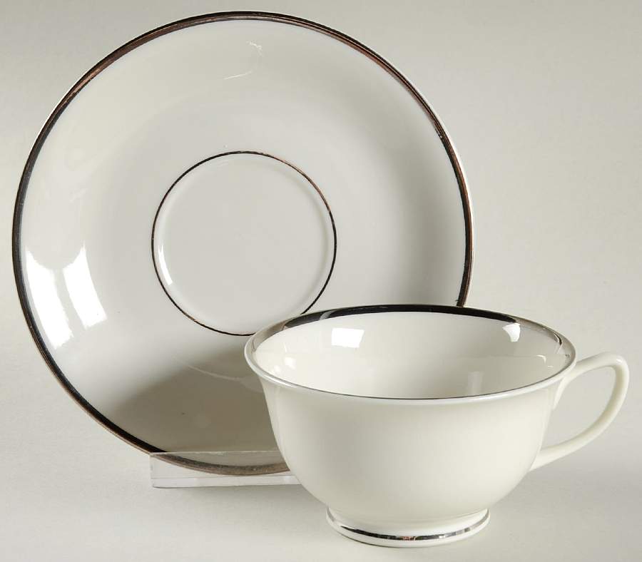 EMB45 (AMERICAN) Footed Cup & Saucer Set by Embassy (American)-1