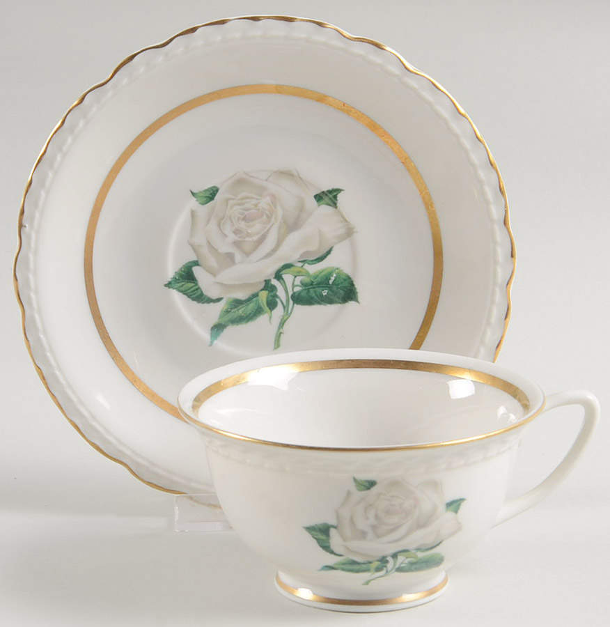 EMB5 Footed Cup & Saucer Set by Embassy (American)-1