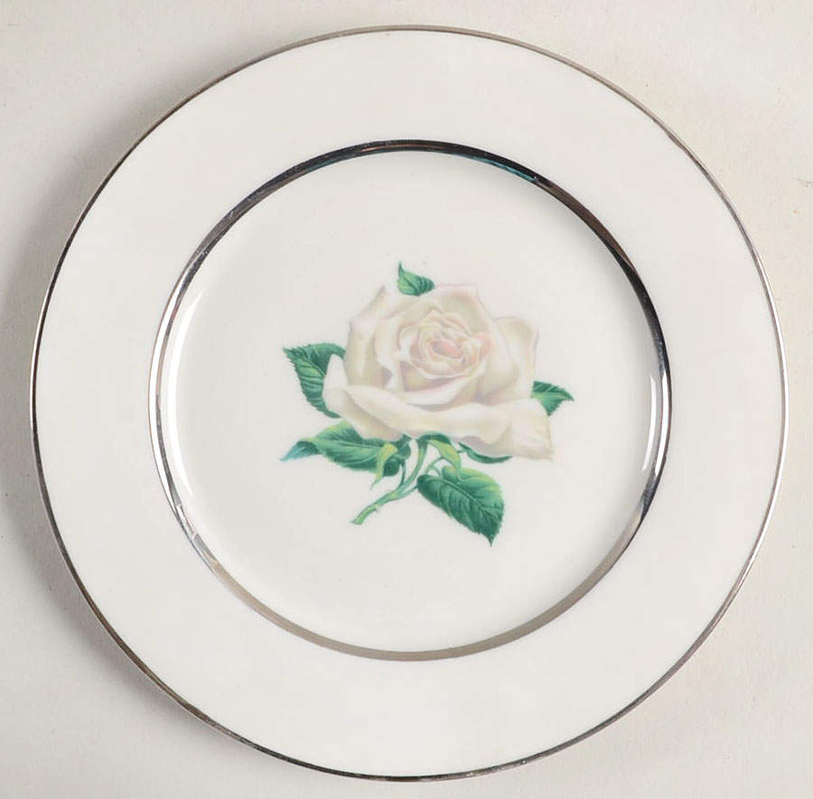 Gray Rose Bread & Butter Plate by Embassy (American)-1