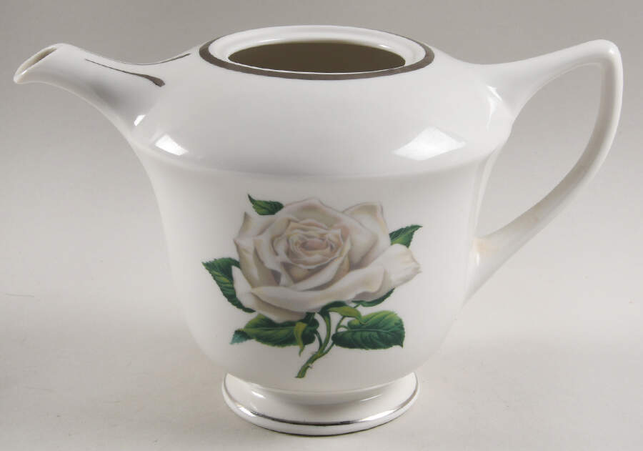 Gray Rose Teapot No Lid by Embassy (American)-1