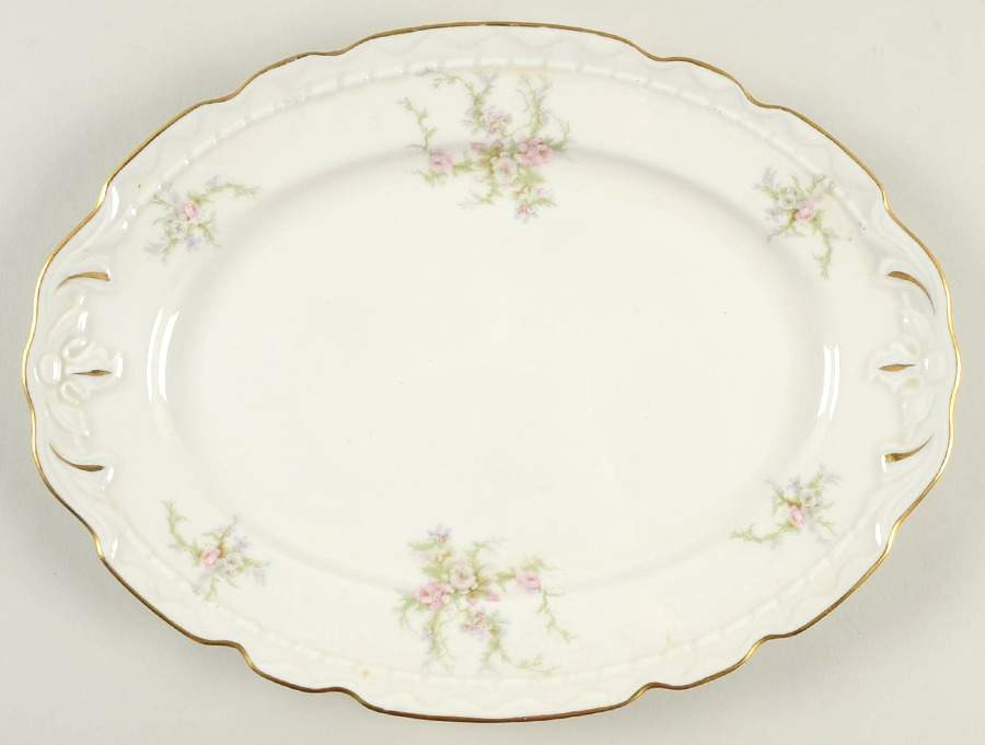 Sandra 11" Oval Serving Platter by Embassy (American)-1