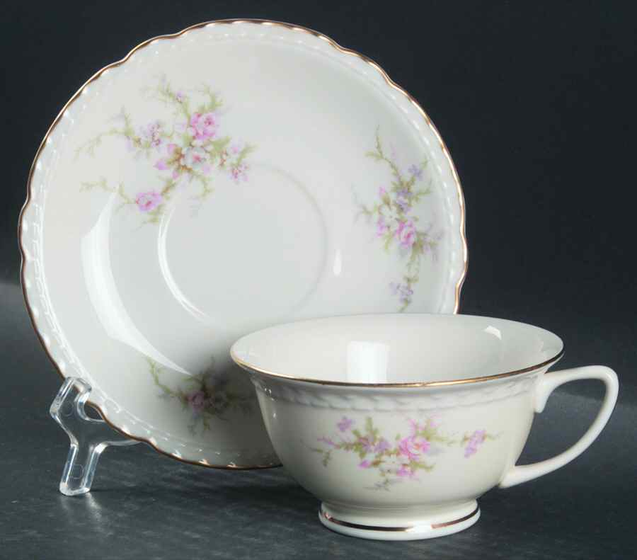 Sandra Footed Cup & Saucer Set by Embassy (American)-1