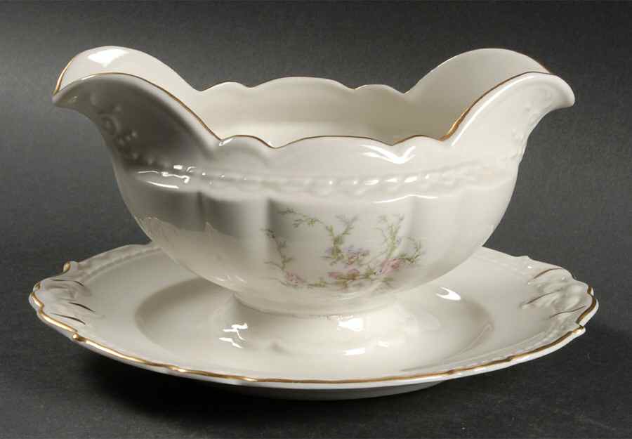 Sandra Gravy Boat with Attached Underplate by Embassy (American)-1
