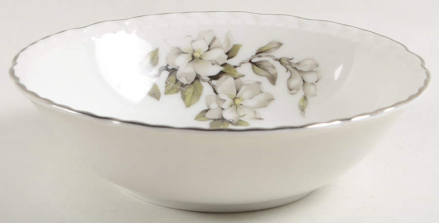Silver Gardenia (Rim, Scalloped) Coupe Cereal Bowl by Embassy (American)-1