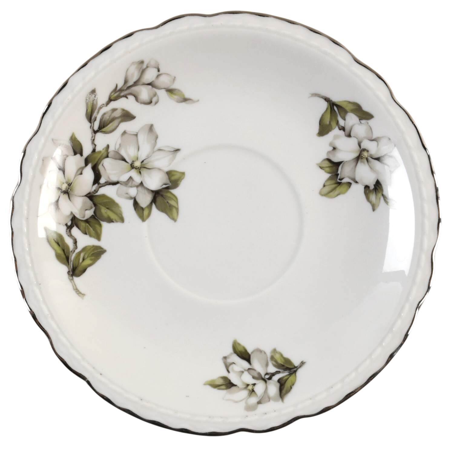 Silver Gardenia (Rim, Scalloped) Saucer by Embassy (American)-1