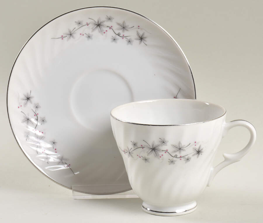 Allegro Footed Cup & Saucer Set by Empress (Japan)-1