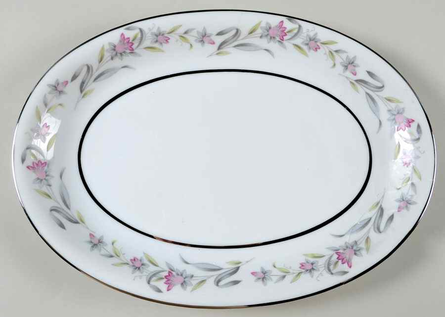 Bella Flora 13" Oval Serving Platter by Empress (Japan)-1