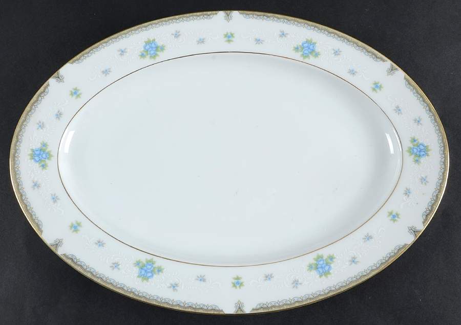 Bellevue 14" Oval Serving Platter by Empress (Japan)-1