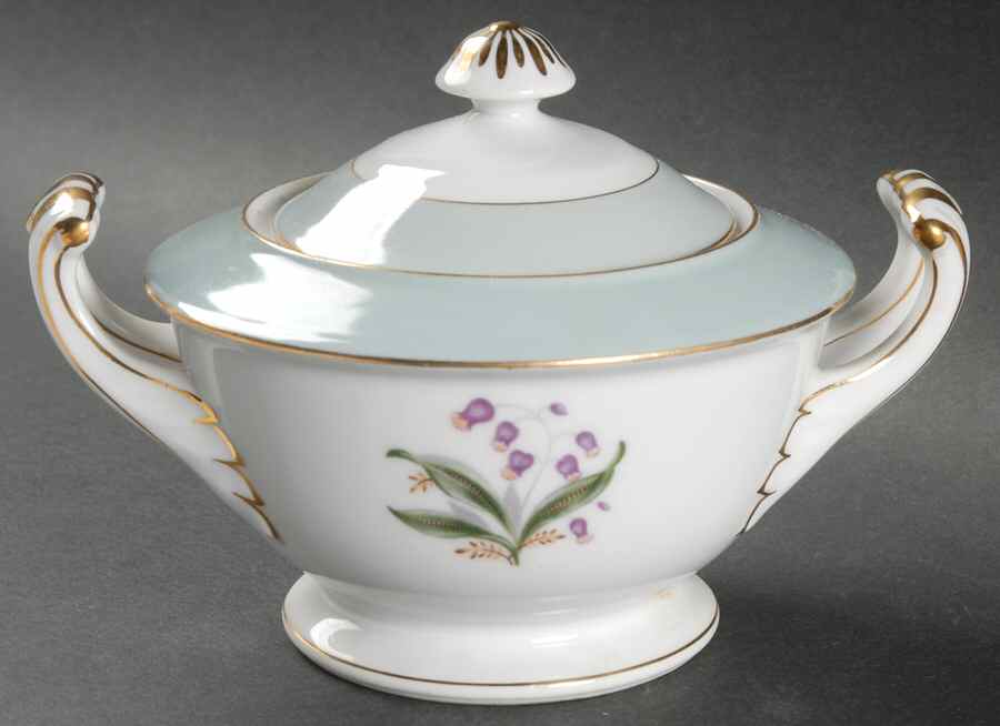 Blue Belle Sugar Bowl & Lid by Empress (Japan)-1