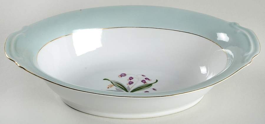 Blue Belle 10" Oval Vegetable Bowl by Empress (Japan)-1