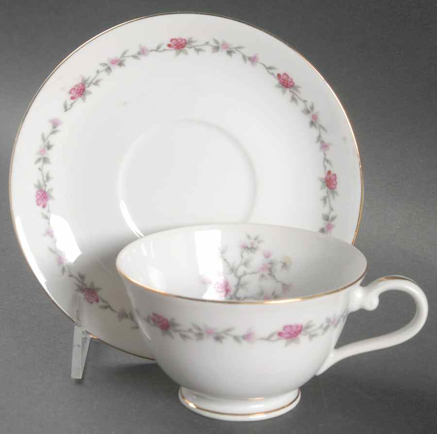 Blossom Time Footed Cup & Saucer Set by Empress (Japan)-1