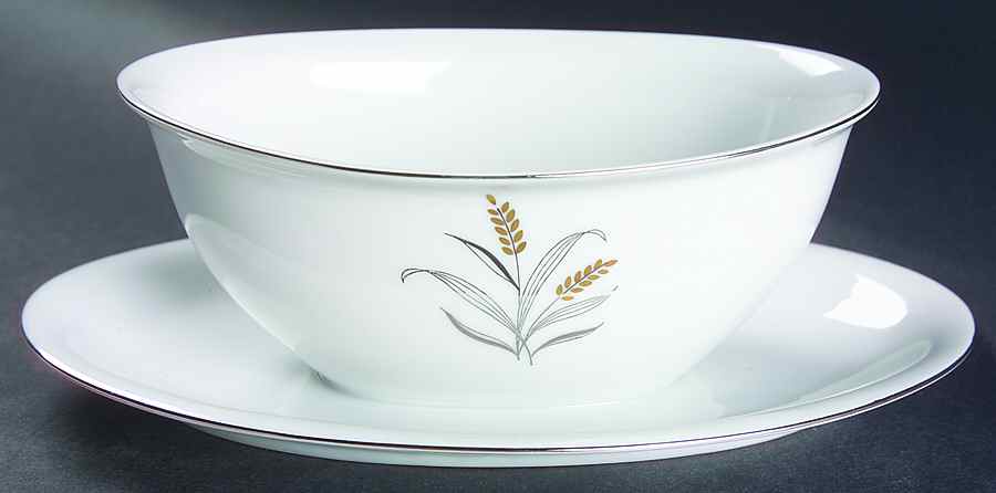 Concerto Gravy Boat with Attached Underplate by Empress (Japan)-1