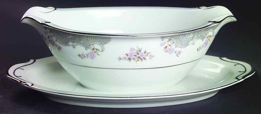 Continental Gravy Boat with Attached Underplate by Empress (Japan)-1