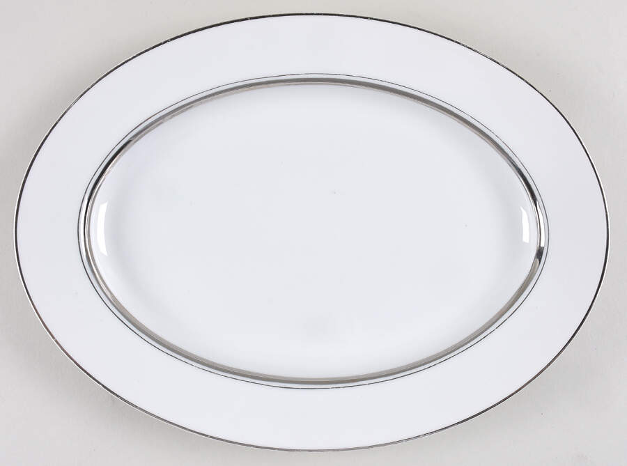 Crown Platinum 12" Oval Serving Platter by Empress (Japan)-1