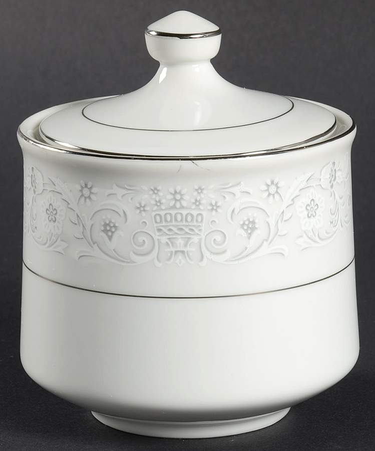 Damask Sugar Bowl & Lid by Empress (Japan)-1
