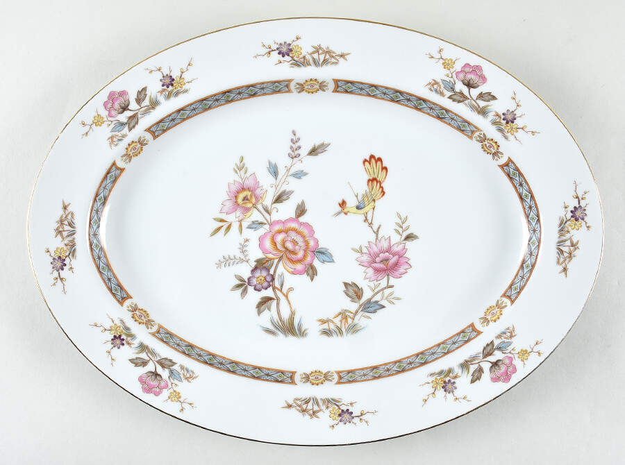 Dynasty 14" Oval Serving Platter by Empress (Japan)-1