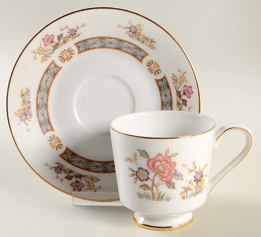 Dynasty Footed Cup & Saucer Set by Empress (Japan)-1
