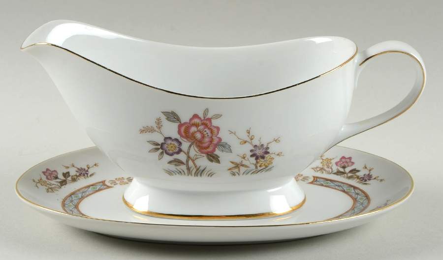 Dynasty Gravy Boat & Underplate by Empress (Japan)-1