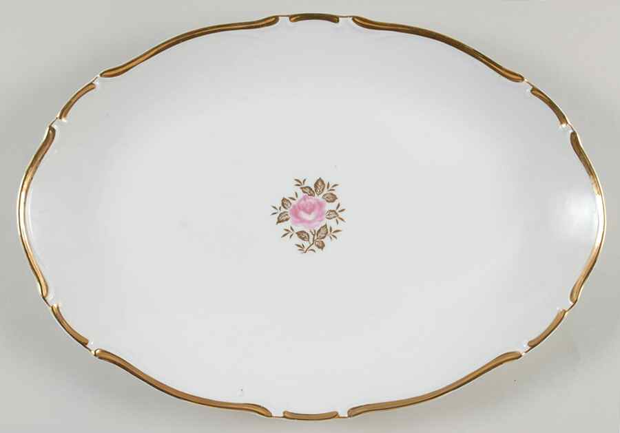Elegant Rose 14" Oval Serving Platter by Empress (Japan)-1