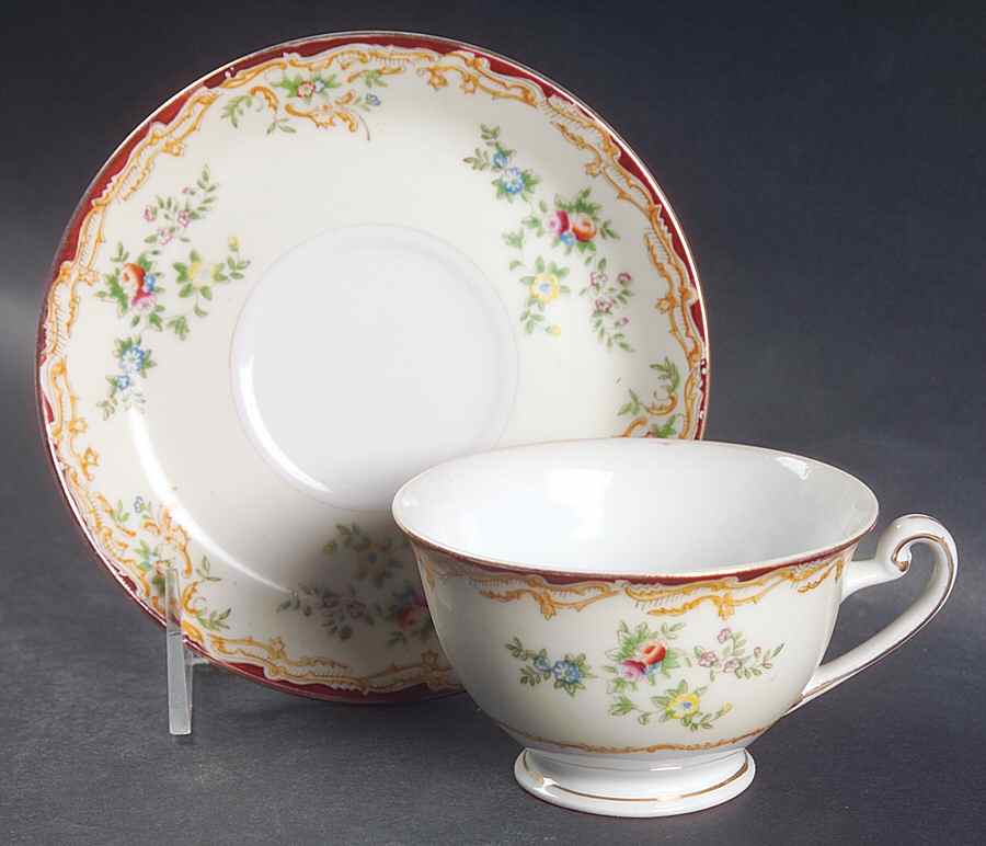 EMP9 Footed Cup & Saucer Set by Empress (Japan)-1