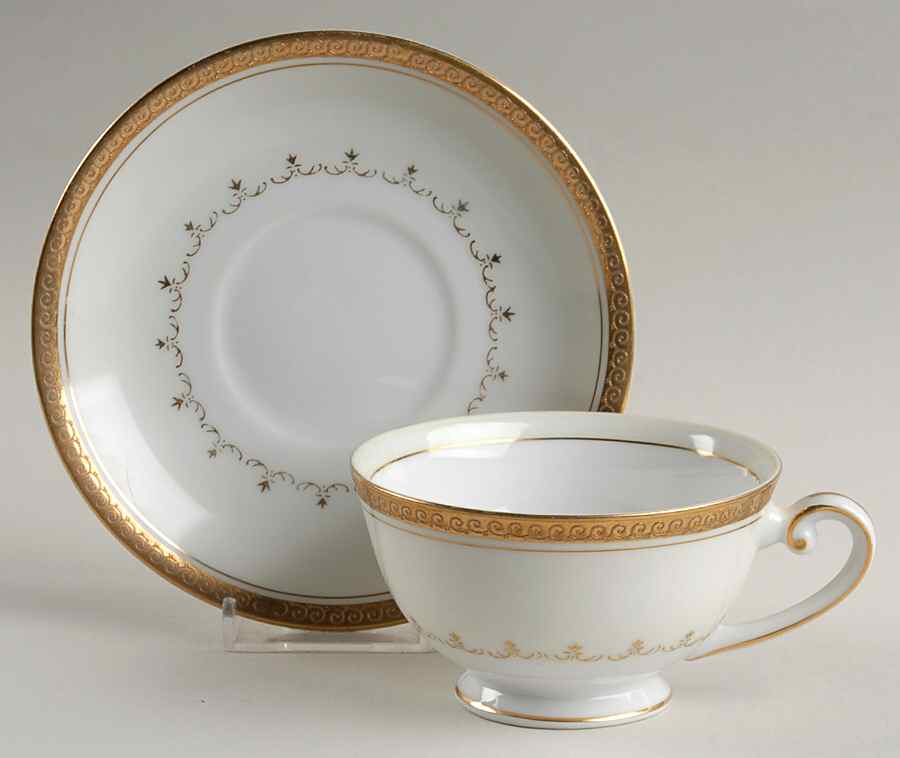 First Lady Footed Cup & Saucer Set by Empress (Japan)-1