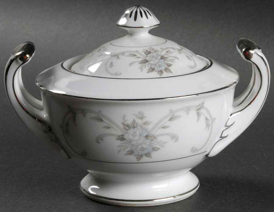 Fleurette Sugar Bowl & Lid by Empress (Japan)-1