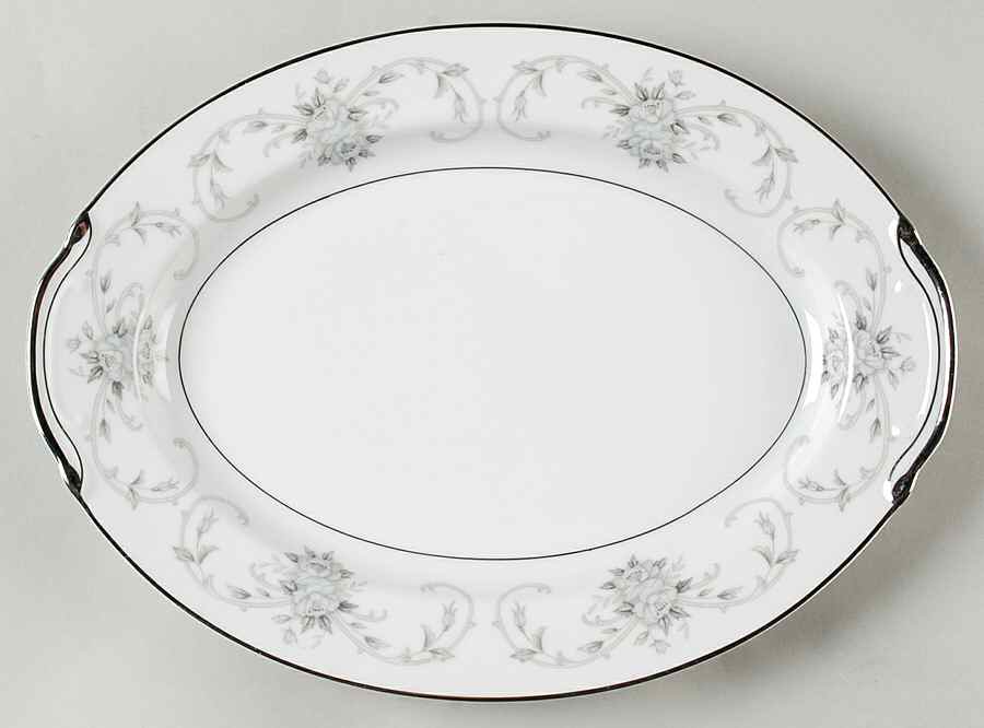 Fleurette 12" Oval Serving Platter by Empress (Japan)-1