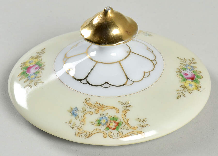 Flora (No #) Lid for Sugar Bowl by Empress (Japan)-1