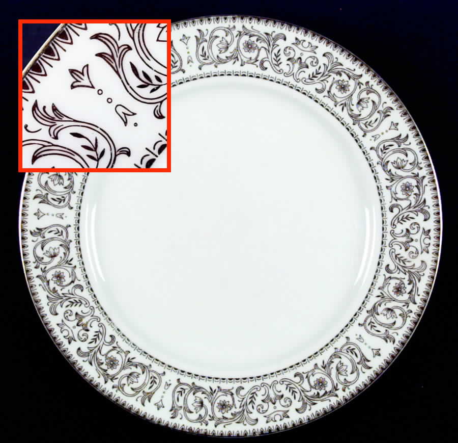 Gold Accent Dinner Plate by Empress (Japan)-1