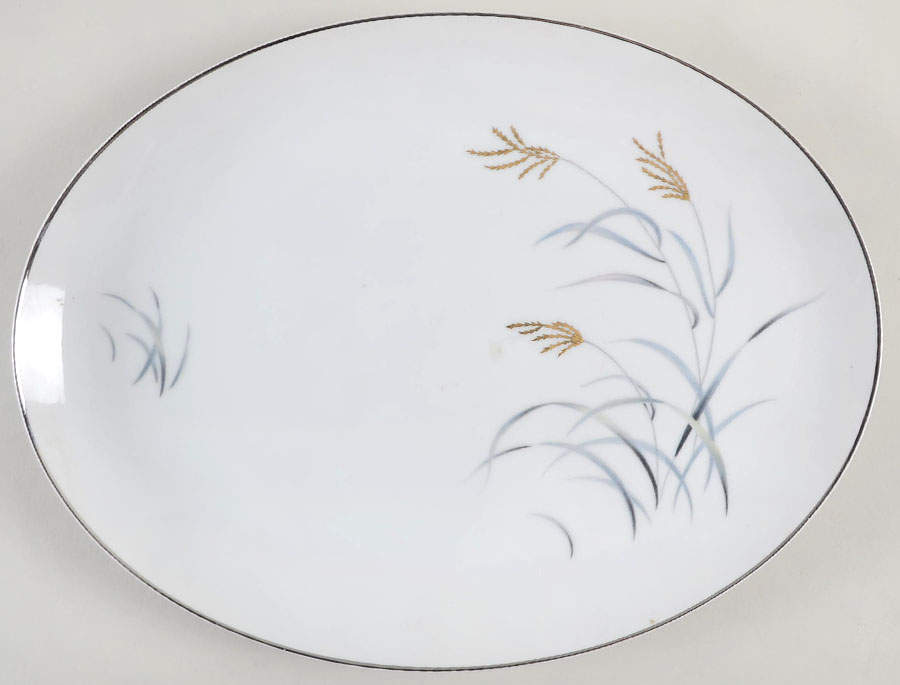 Golden Breeze 14" Oval Serving Platter by Empress (Japan)-1