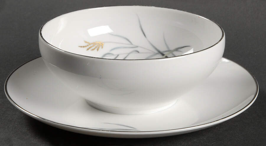 Golden Breeze Gravy Boat & Underplate by Empress (Japan)-1