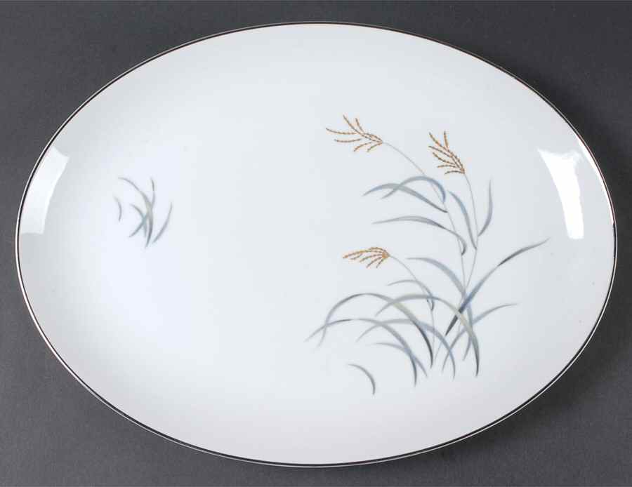 Golden Breeze 16" Oval Serving Platter by Empress (Japan)-1