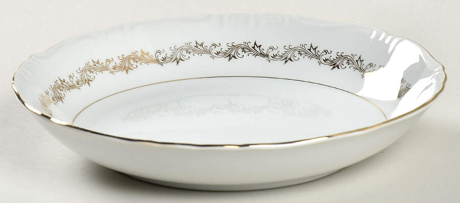 Golden Garland Coupe Soup Bowl by Empress (Japan)-1