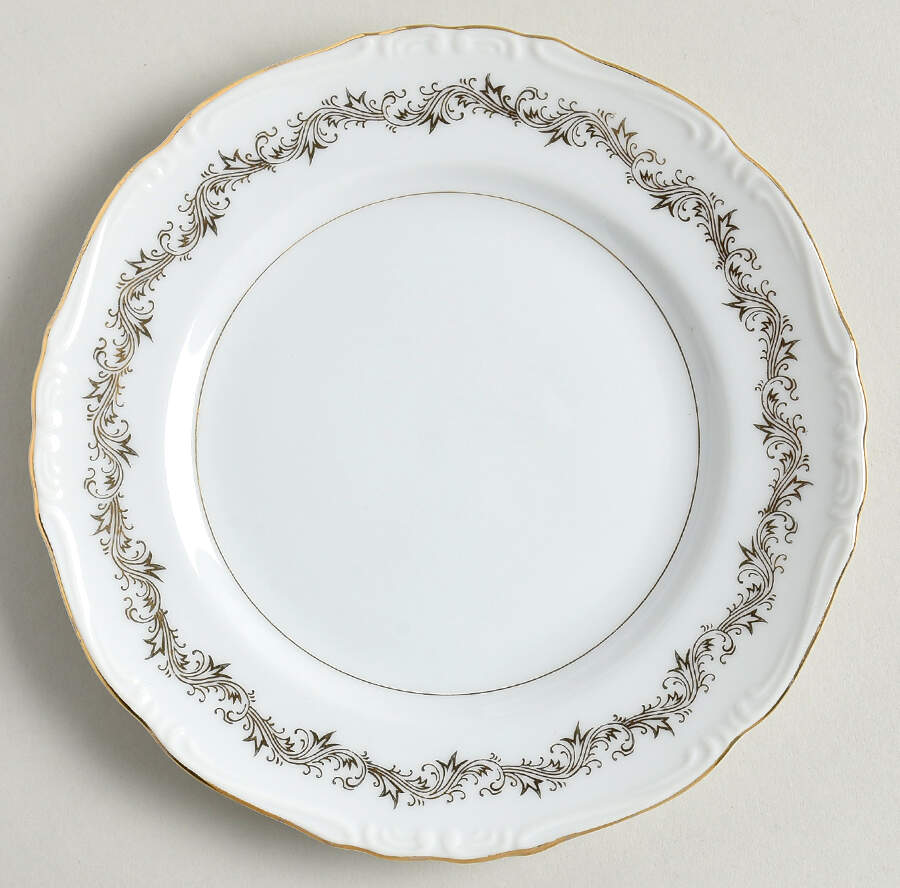 Golden Garland Bread & Butter Plate by Empress (Japan)-1