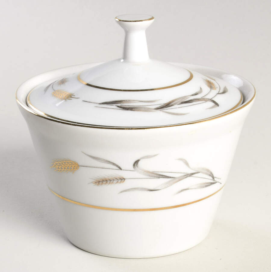 Golden Harvest Sugar Bowl & Lid by Empress (Japan)-1