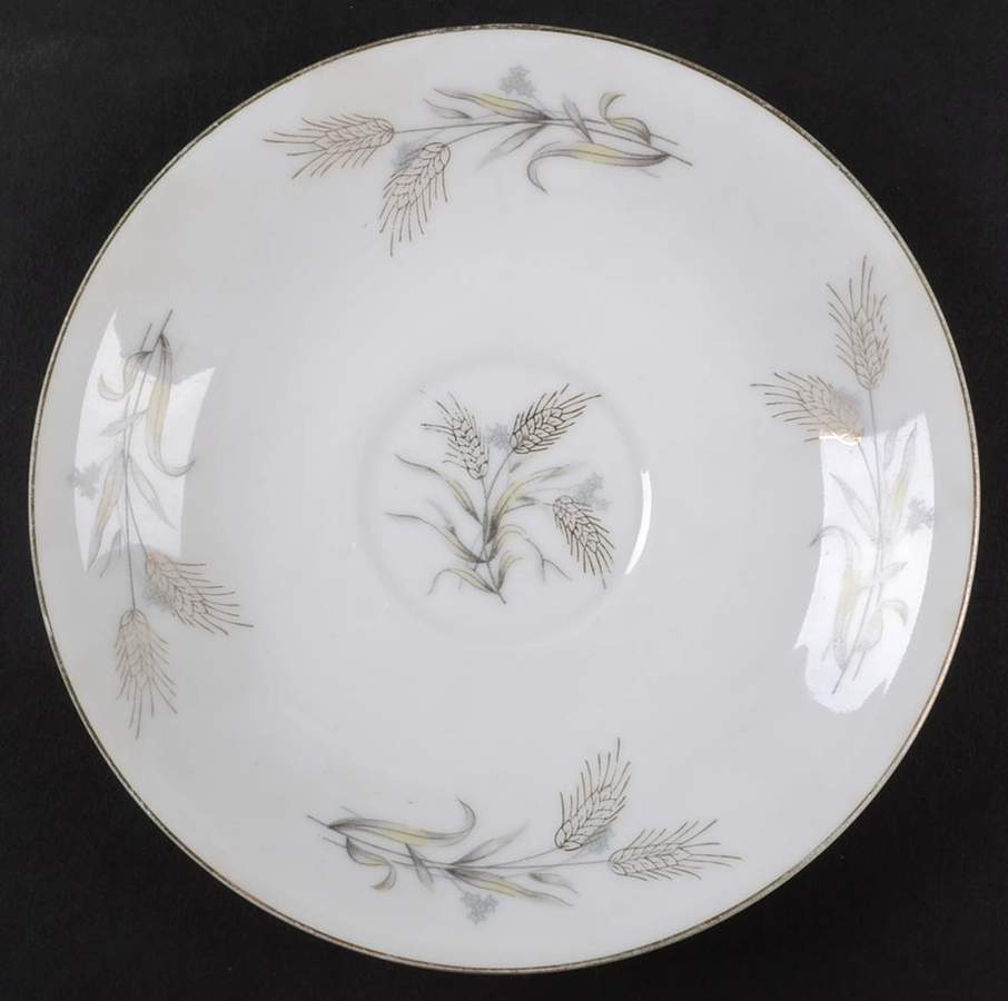 Gold Wheat Saucer for Footed Cup by Empress (Japan)-1