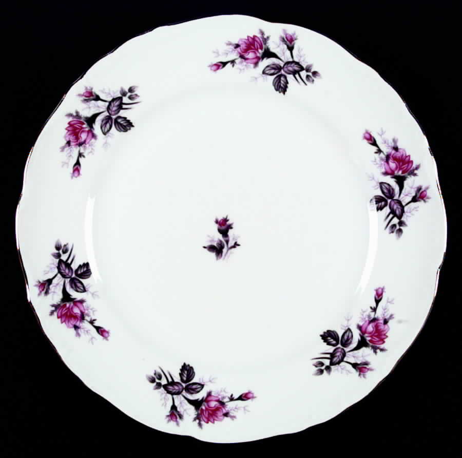 Gray Moss Rose (Scalloped) Dinner Plate by Empress (Japan)-1