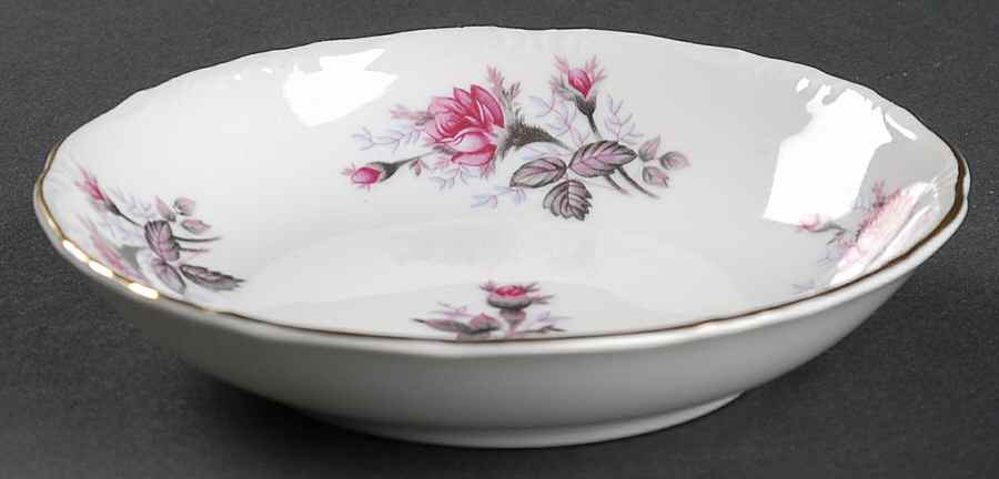 Gray Moss Rose (Scalloped) Fruit/Dessert (Sauce) Bowl by Empress (Japan)-1